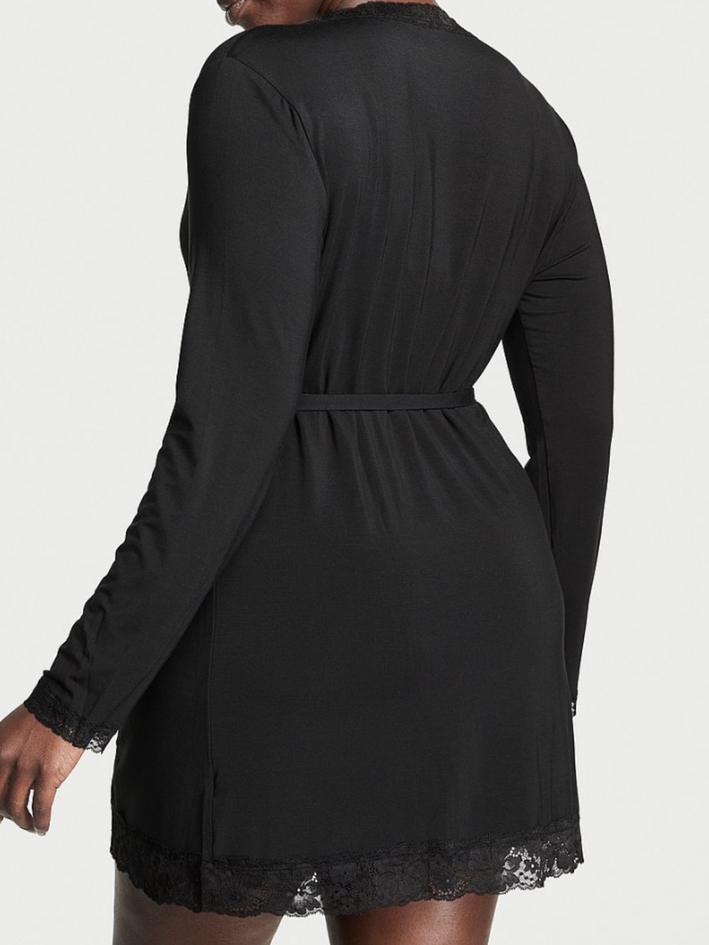 Victoria's Secret Modal Lace Trim Heavenly Robe, - Picture 2 of 6